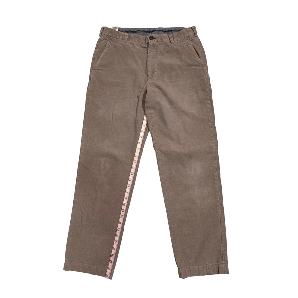 Brooks Brothers Corduroy Pants Mens 35x32 Brown Excellent Clark Fit Cotton